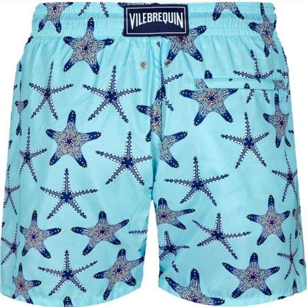 NWT & reciept. Vilebrequin Mens Mahina Blue Starfish Swim Trunks - Large